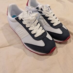 Tommy Hilfiger Women's White and Blue Sneakers
